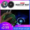 Für 1/2 Stück Auto Leuchtende Wasserbecherunterlage LED-Atmosphärenlicht Für Alfa Romeo Sportiva Giulia Giulietta 159 156 Stelvio A