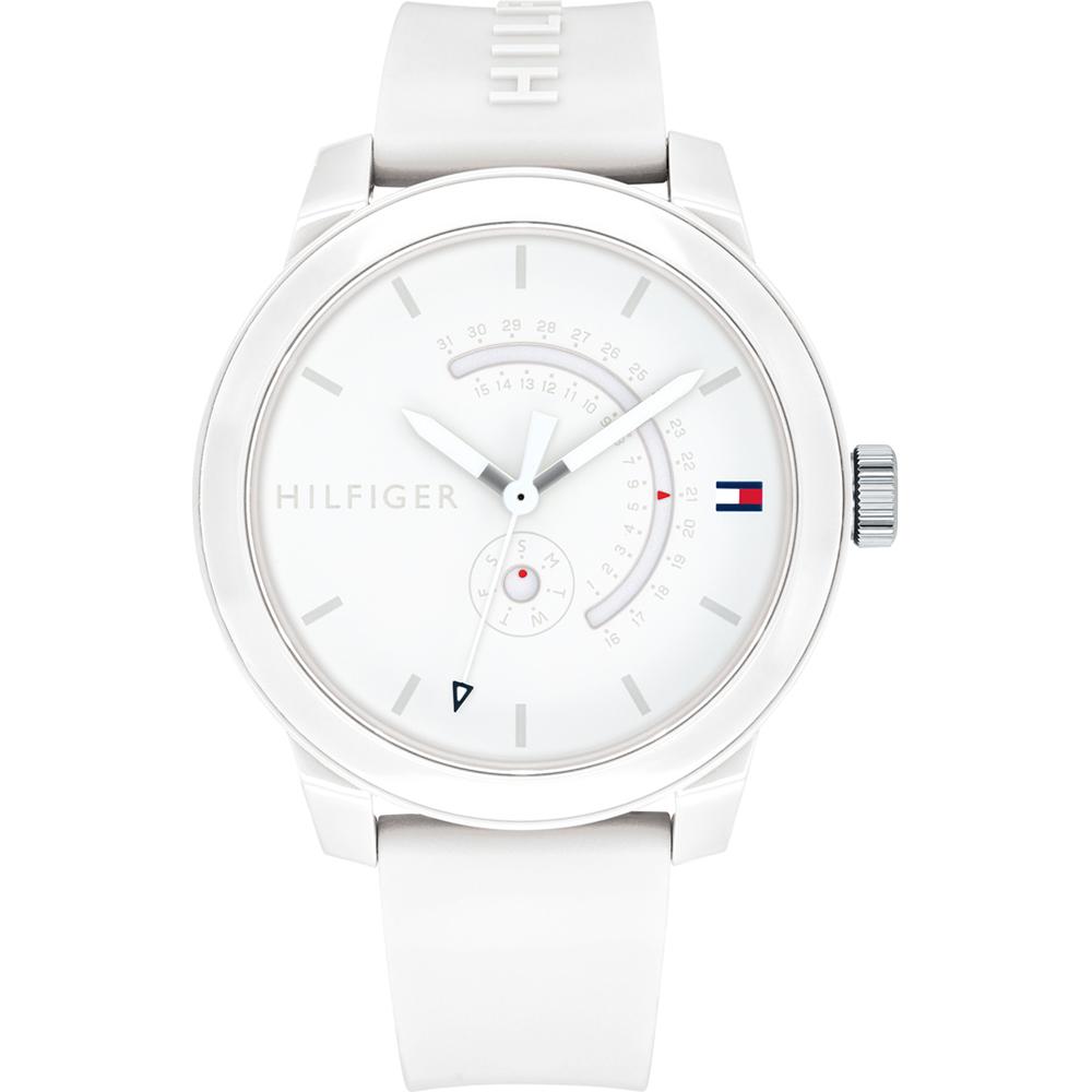 Tommy Hilfiger Denim White Dial White Silicone Rubber Men s Quartz Watch 1791481 белый
