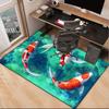 Koi Fish Artwork Office Rug Chair Mat, Entryway Carpet, Suitable for Front Door, Bedroom, Living Room, Desk, Holiday Gift