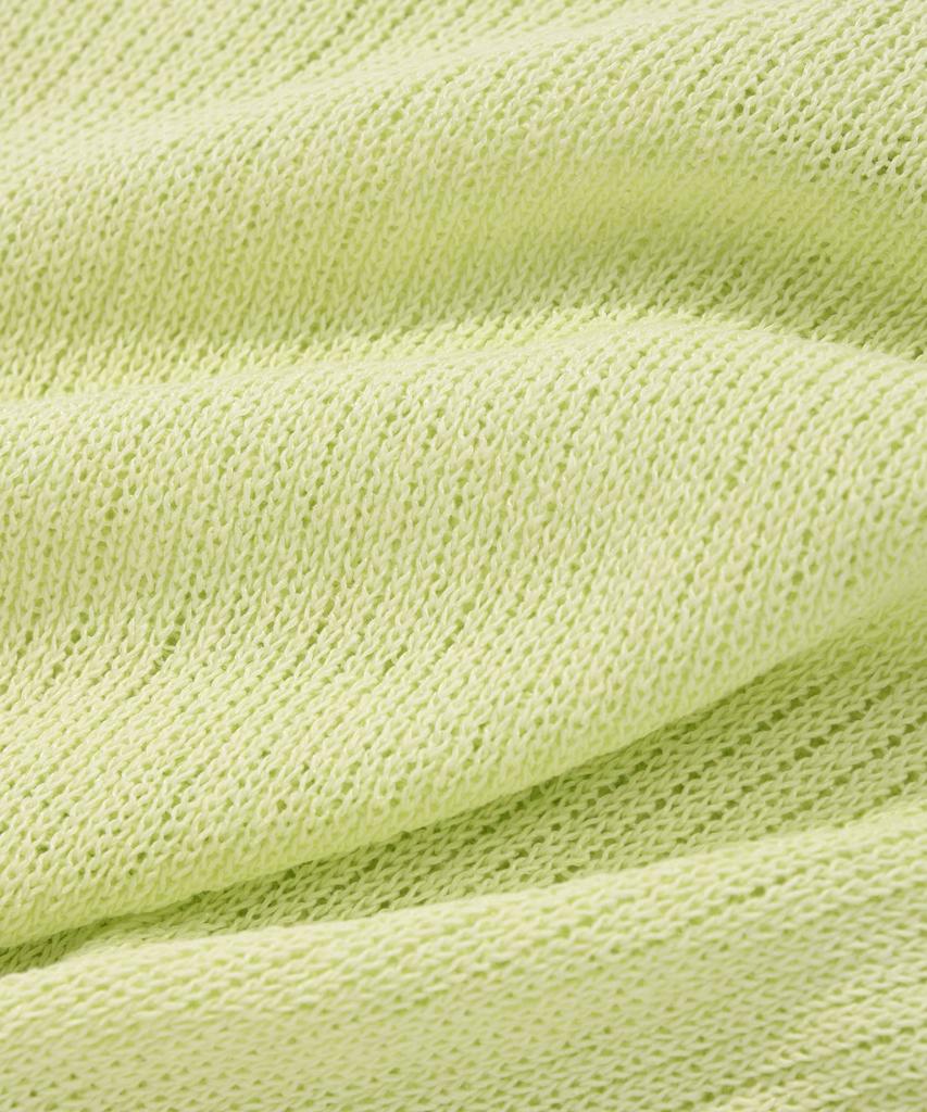 COVERNAT WOMAN Collar Lace-Up Crochet Half-Knit Light Lime