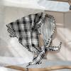 Spring Autumn Women Scarf Linen Cotton Headband Kids Triangle Scarf Baby Neck Scarf Plaid Versatile Korean Style