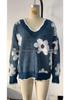 Women's Faux Mink Jacquard Lace Collar Knit Pullover Sweater for Autumn/Winter