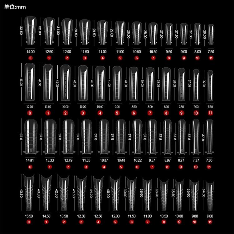 288 Pcs Nail Forms Set Nail Extension Molds Nail Forms Manicure Supplies