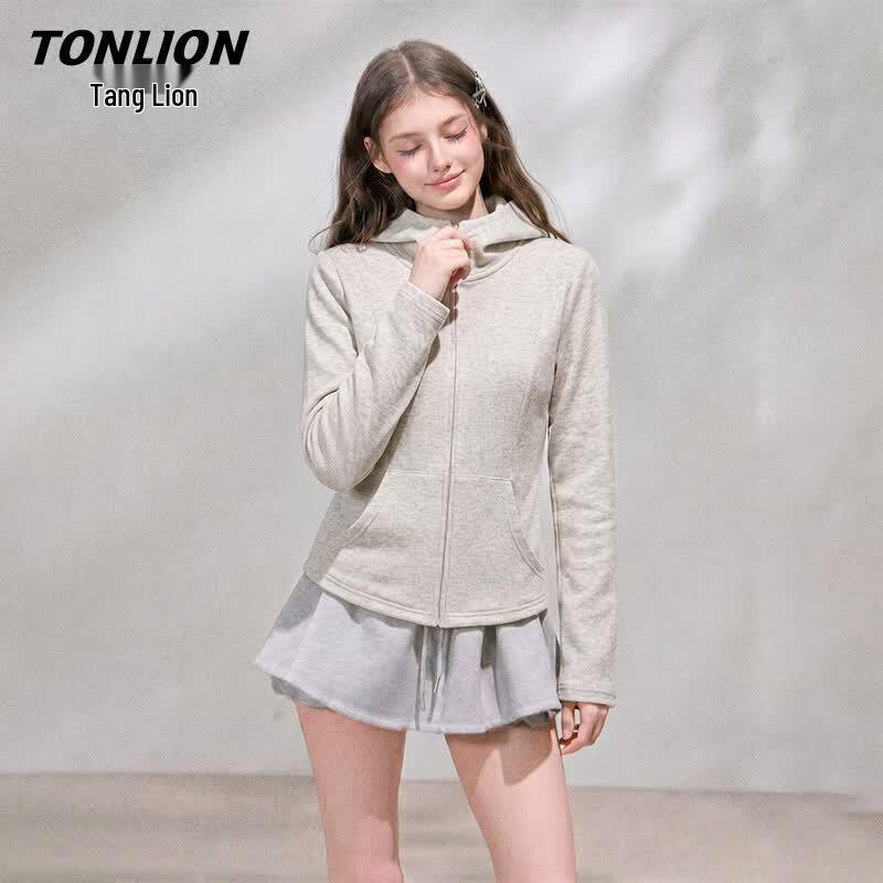 Женская куртка с капюшоном из искусственного кашемира TonLion L