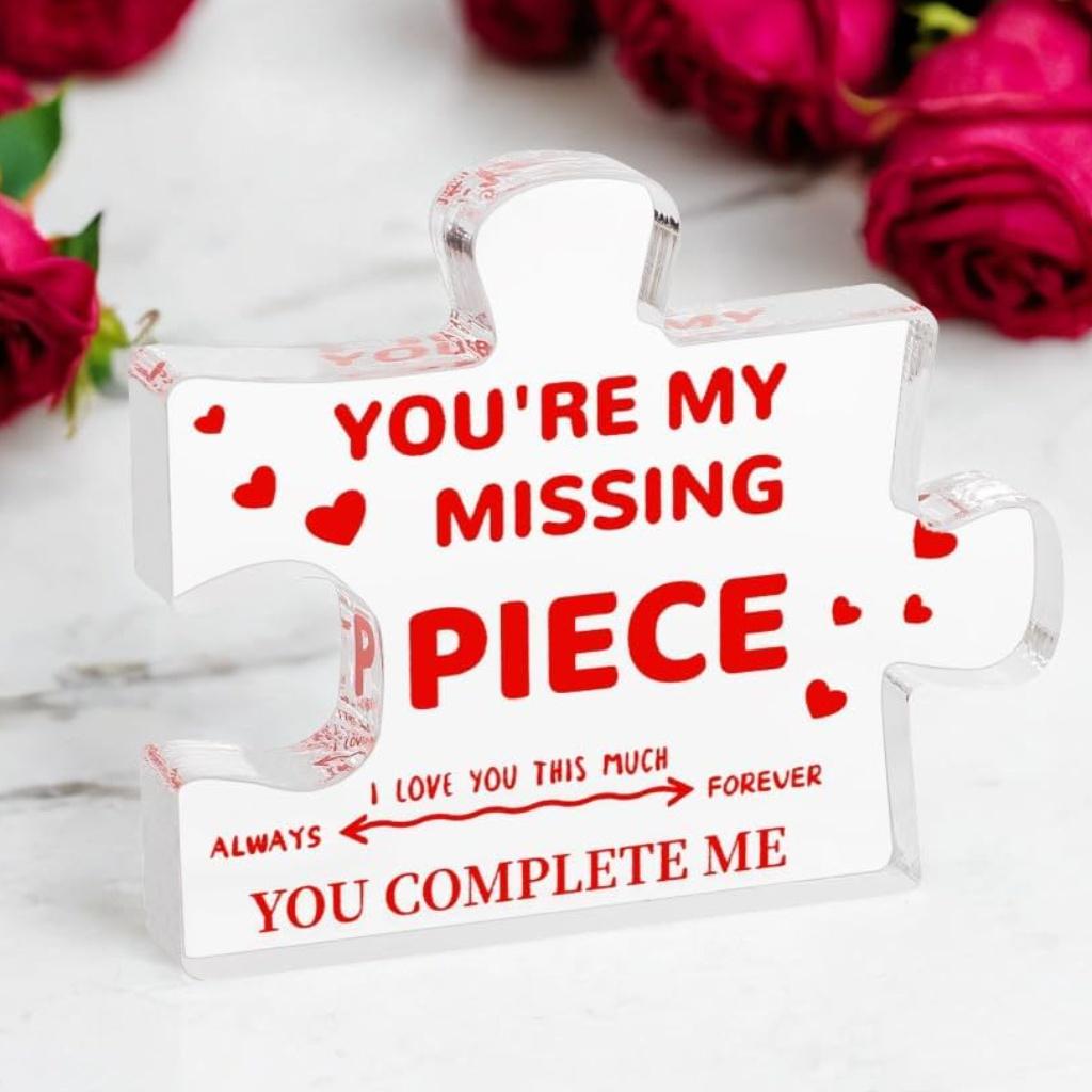 1pc To Lover Valentine'S Day Wedding Anniversary Birthday Couple Love You Forever Red Heart Acrylic Decor Sign Decorative Plaque Statue Home Living 