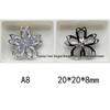 Mixed Color Pavé Zirconia Decorative Metal Button