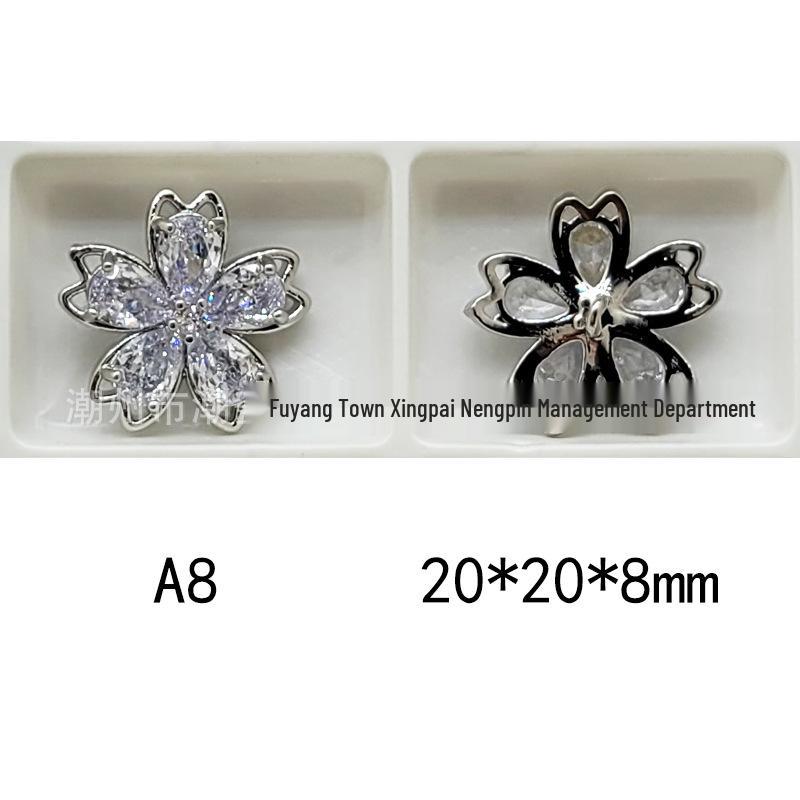 Mixed Color Pavé Zirconia Decorative Metal Button