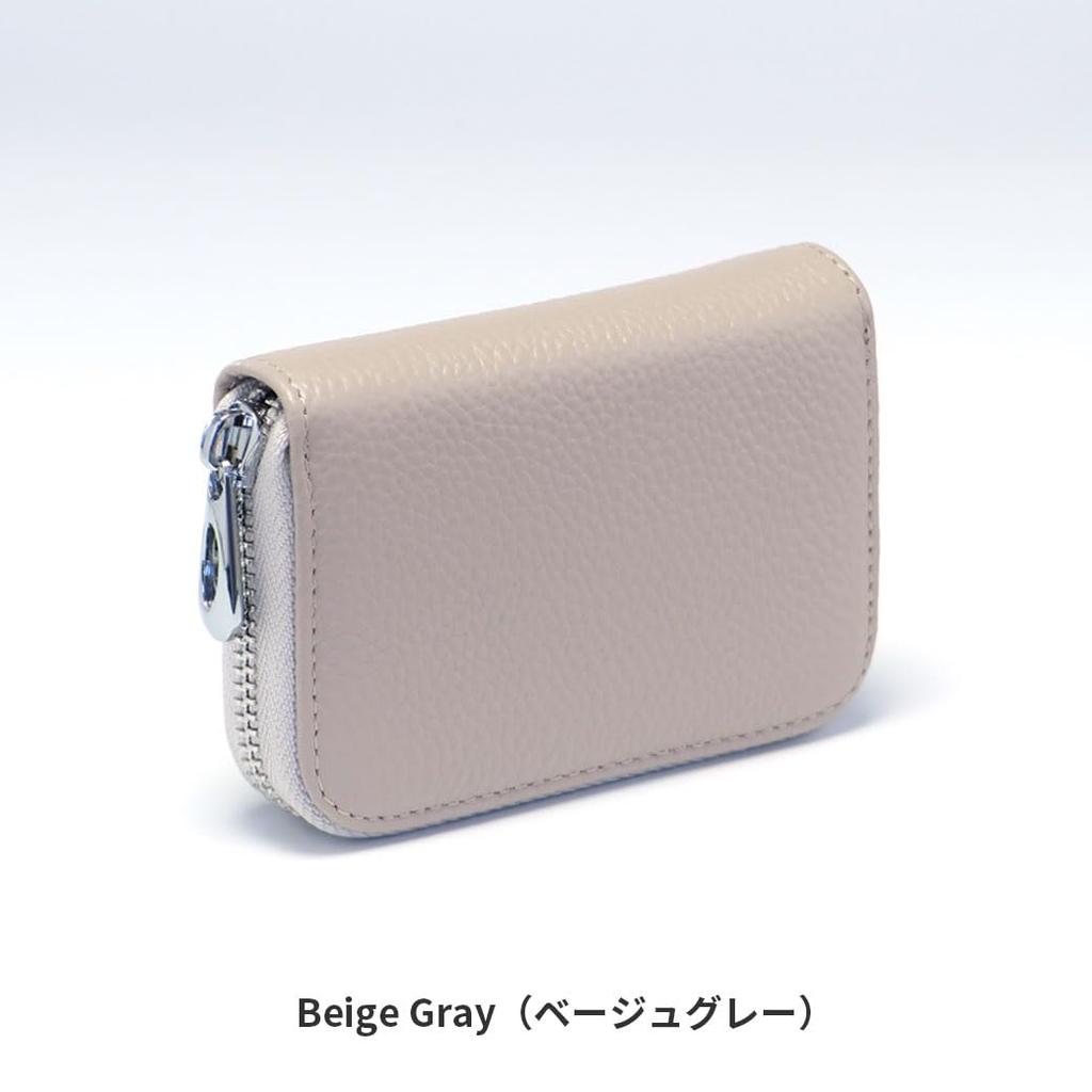 [HAKATA NO MORI LEATHER] Genuine Leather Credit Card Case with Magnetic Interference Protection, Anti-Skimming, RFID Protection, Accordion-Style