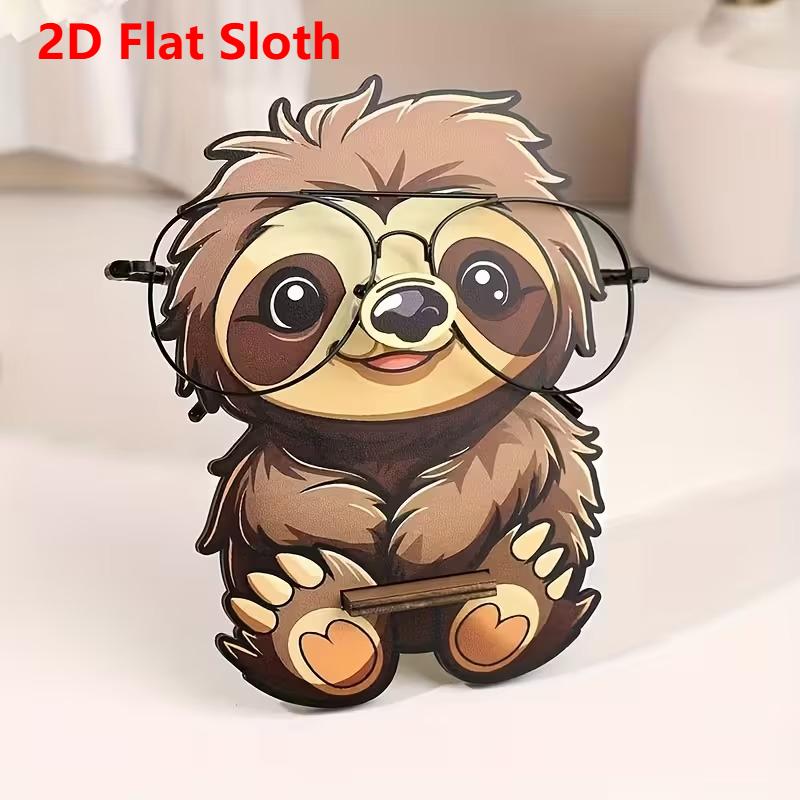 

Handmade Wood Carving Animal Eyeglasses Spectacle Holder Stand Sunglasses Display Rack Household Workspace Table Panda Dcor Present
