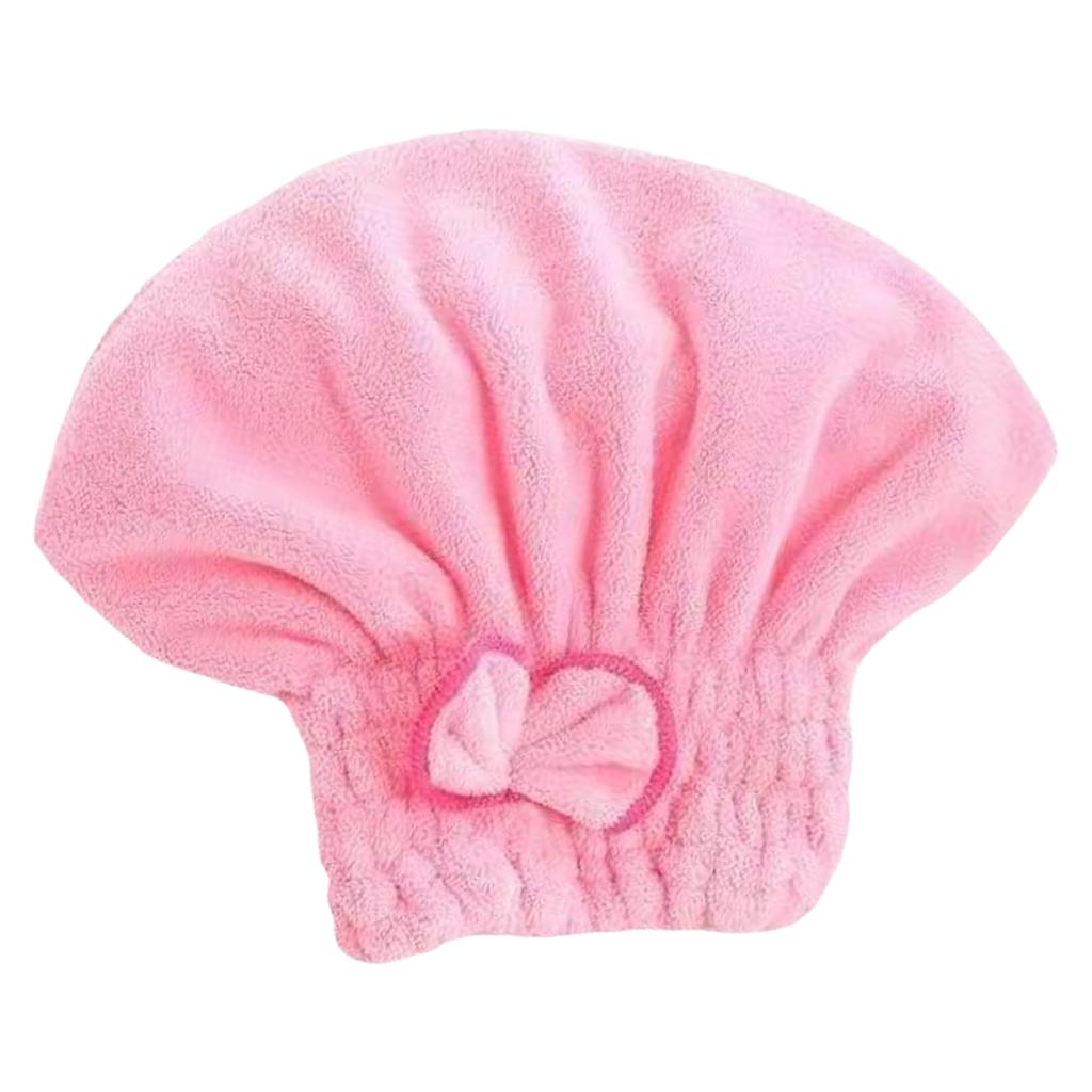 Bath Accessories High Absorbency Hair Towel Wrap Fast Drying Coral Velvet Towel with Bow Knot for Wet Hair
