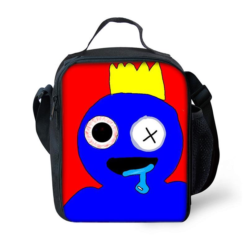 Rainbow Friends Rainbow Friends Lunch Bag Elementary School Picnic Bag Cartoon Shoulder Bag Satchel