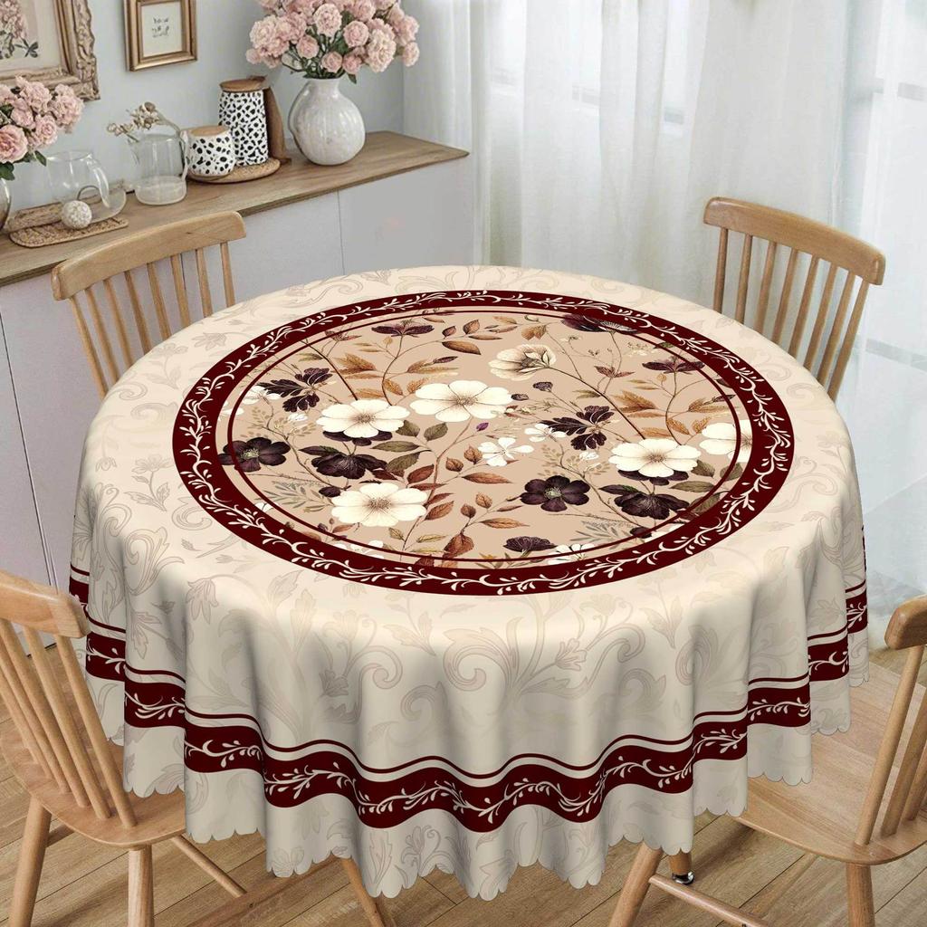 European Retro Flower Pattern Tablecloth, Classical Festival Party Decoration Tablecloth Available In All Seasons, Spring And Summer Decoration