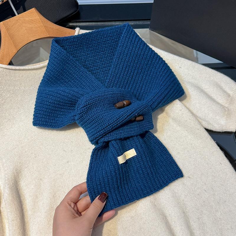 Wool Knitted Winter Scarf For Women Warm Cashmere Scarves Neckchief Solid Lady Shawl Wrap Female Pashmina Bufanda