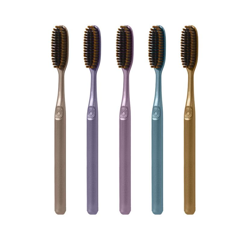 5 independent human extended wide head toothbrushes, suitable for both male female adults, new soft bristled toothbrushes