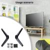 TV Legs Replacement TV Stand Antislip & Antiscratch Pads Easy Installation TV Pedestal Feet Hole 17-20mm