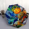 1pc Dragon Ball Z & Pokémon Automatic Opening Umbrella Portable 3-Fold Design with 8-Bone Iron Frame Outdoor for Fans, Travelers, Everyday Use Perfect