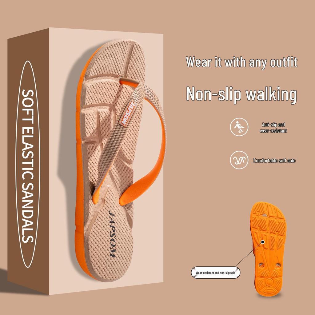 Men's Trendy Non-Slip Beach Flip Flops - Large Size Summer Sandals.