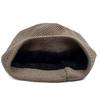 WHITE FANG Knitted Hat with Woven Leaf Fleece Cold CA379 Pattern, Casual, Stylish, Hat, Cap, Lining, Protection, Men's (01 Black)