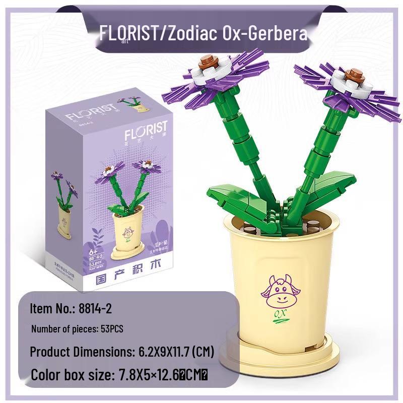Lego-Compatible Flower Pot Planter: Succulent & Ornament Holder Gift for Teachers & Girls