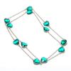 Natural Indicolite Tourmaline 925 Sterling Silver Jewelry Necklace 18" ASN-6081