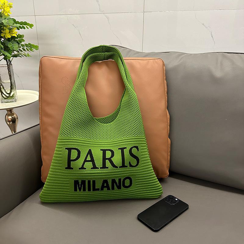 Exquisite 2026 Knitted One-Shoulder Tote: Versatile, Large-Capacity, All-Match Casual Handbag.