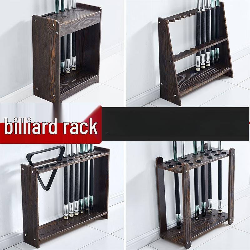 Solid Wood Cabinet Billiard Cue Rack