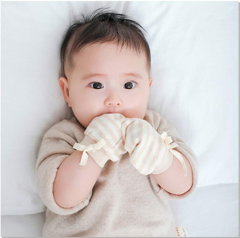 YBB Baby 3 3 Organic Cotton Baby Shower Ages Use Mittens, Colors, Pairs, Mesh, Breathable, Soft, Anti-Scratch Protection, Newborn, Gift, 0-2,