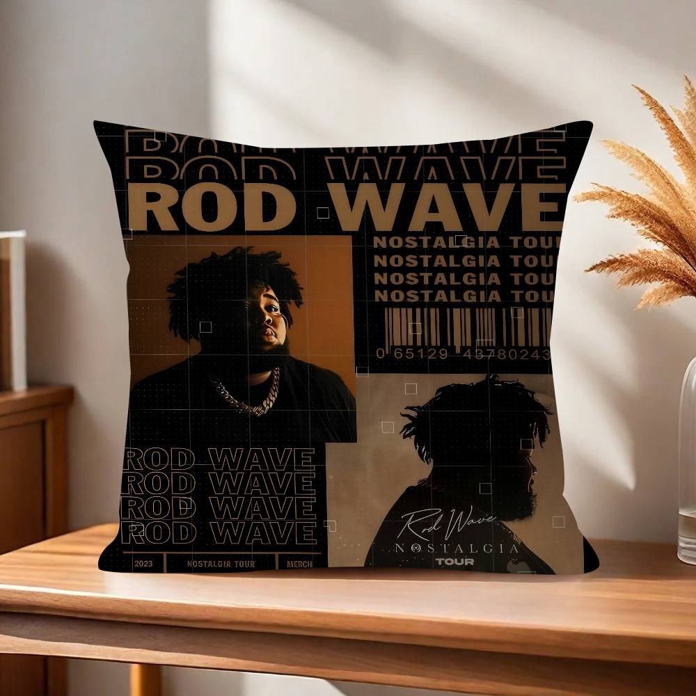 Hip Hop Rapper Rod Wave  Cushion Cover Car Throw Pillow Case For Sofa Car Christmas Gift 40x40cm 45x45cm