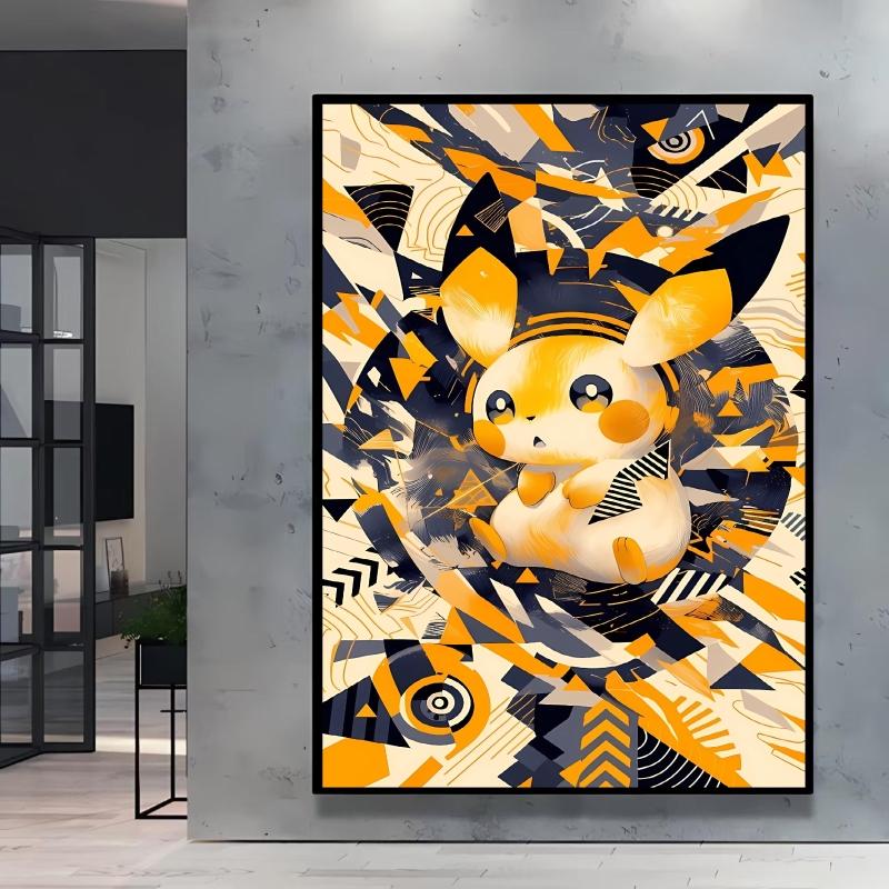Canvas Art Wall Painting Posters Pokemon Images Pikachu Decor Painting Home Decoration Living Room Decor Paintings Kids Gift