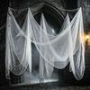 Gruseliges Gaze-Gewebe Halloween Grobmaschiges Gewebe, Polyester Baumwolle Dekoration für Spukhaus Unheimliche Atmosphäre, Gruselige DIY-Szenendekoration, Gruselige Party