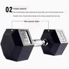 WEZHO Zeshoekige Rubberen Dumbbell