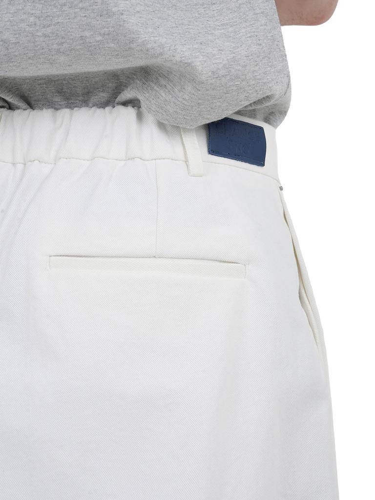 Chaenseseunoi Side Pleat Wide Fit Bermuda Pants White/M251Pt05Wh