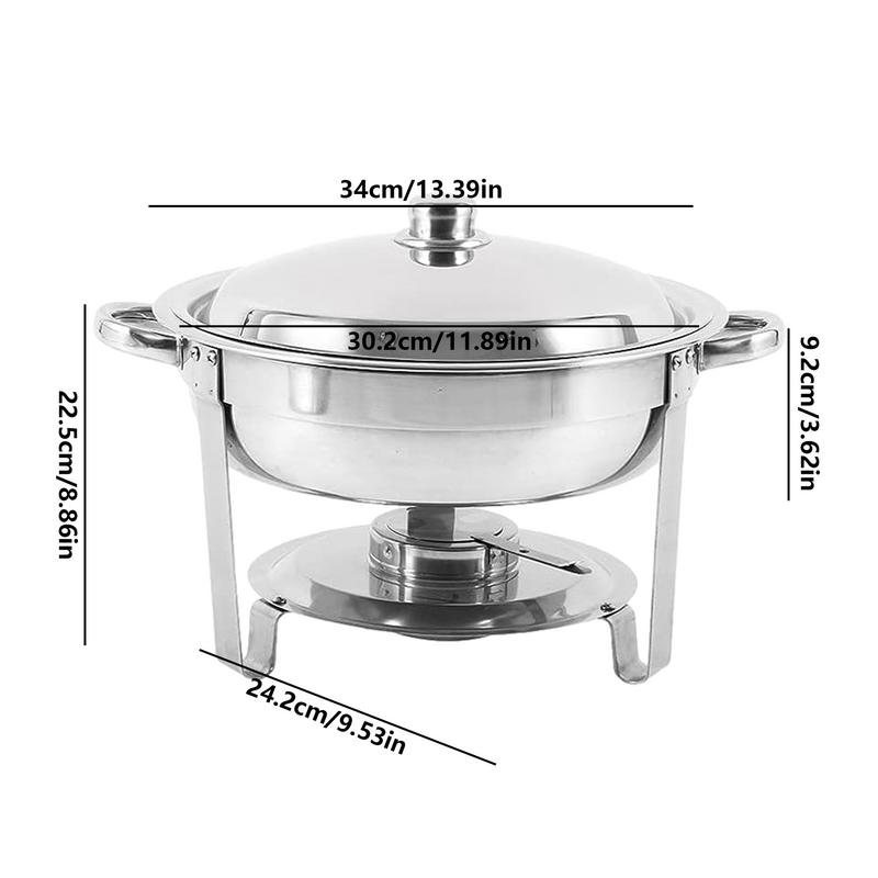 Chafing Dish Buffet Set Stainless Steel Buffet Chafer Buffet Servers With Lid & Holder Set Of 4 Detachable Food Trays Buffet