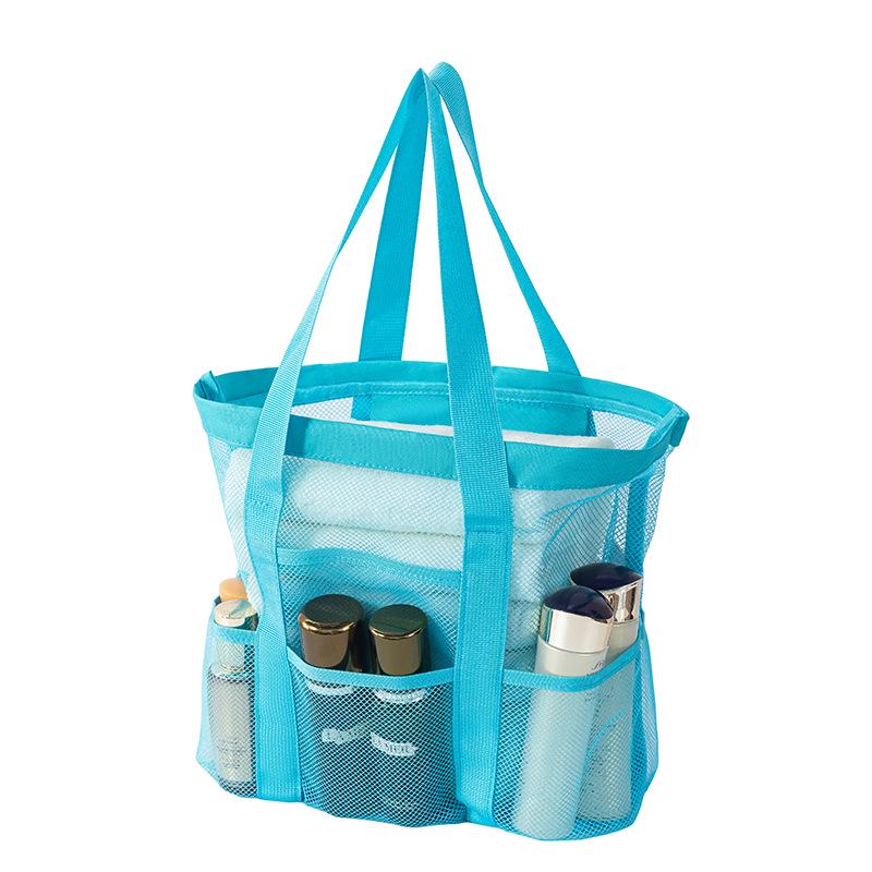 Large Capacity Multifunctional Mesh Beach Bag & Swimsuit Storage Handbag
