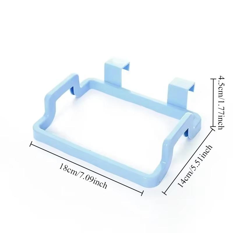 1PC Creative Kitchen Garbage Bag Holder Home Cabinet Door Behind the Garbage Bag Hanging Rack Rag Hanging Rack Kitchen Utensils