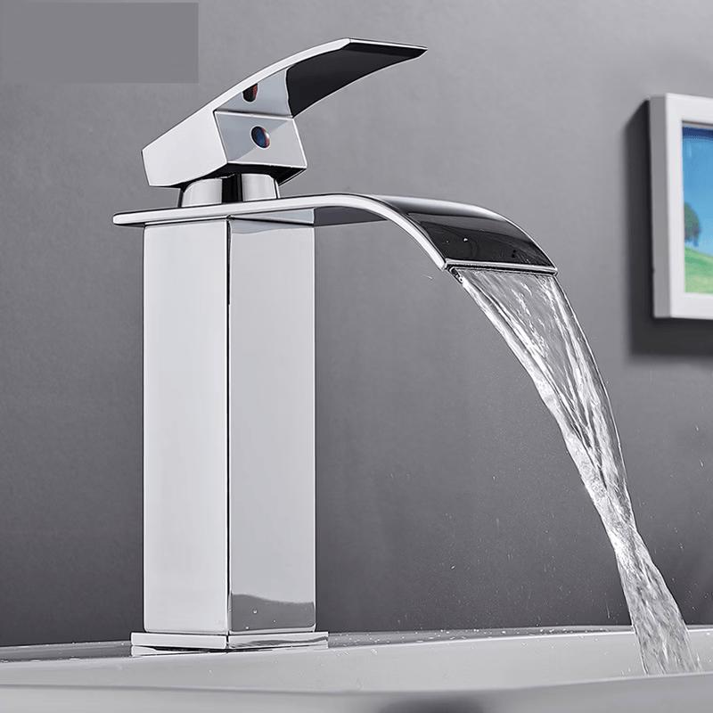 Yi Pan Tall Waterfall Countertop Basin Faucet