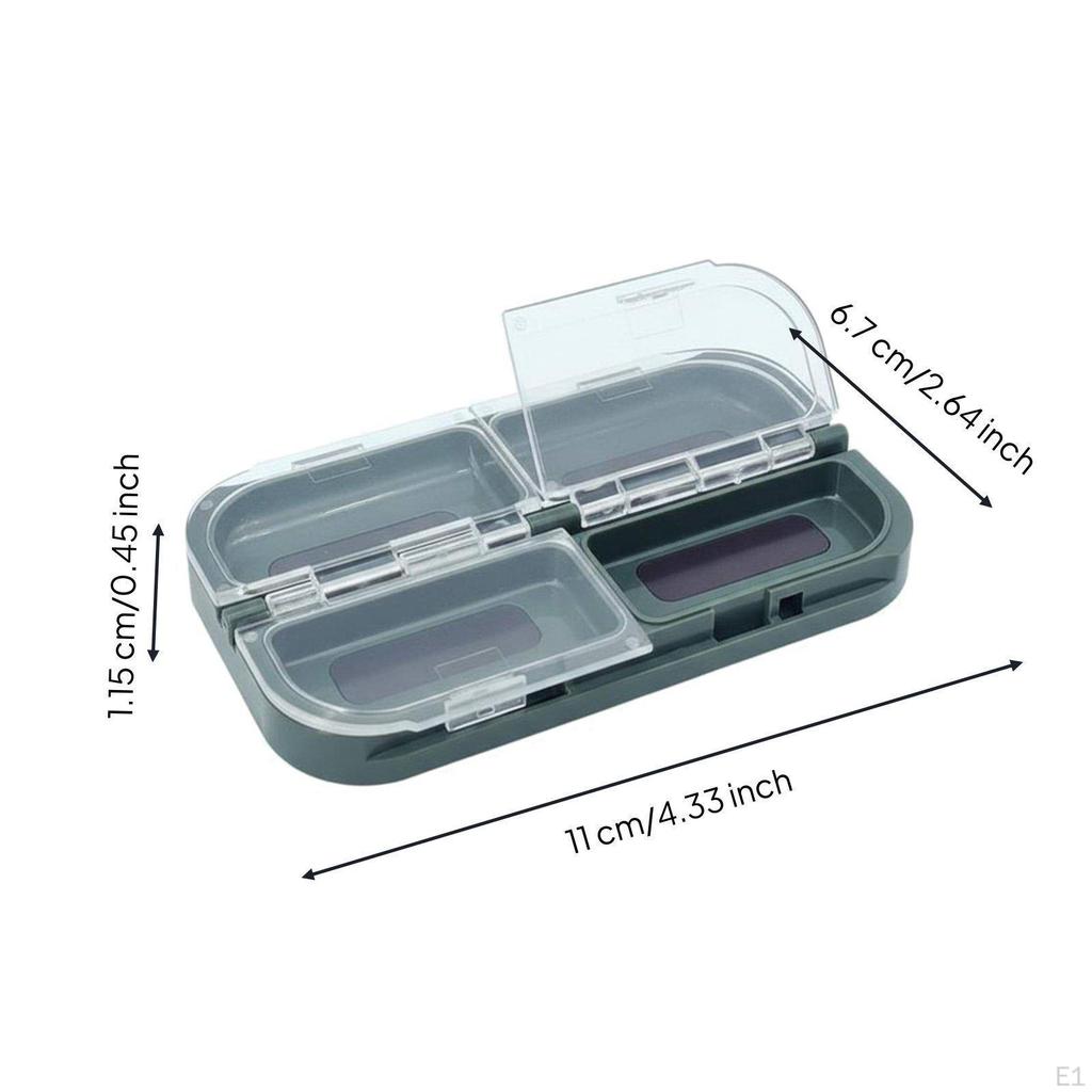 Waterproof Box Portable Fly Fishing Individual Compartments Lure Case for Anglers, Wading 4grid