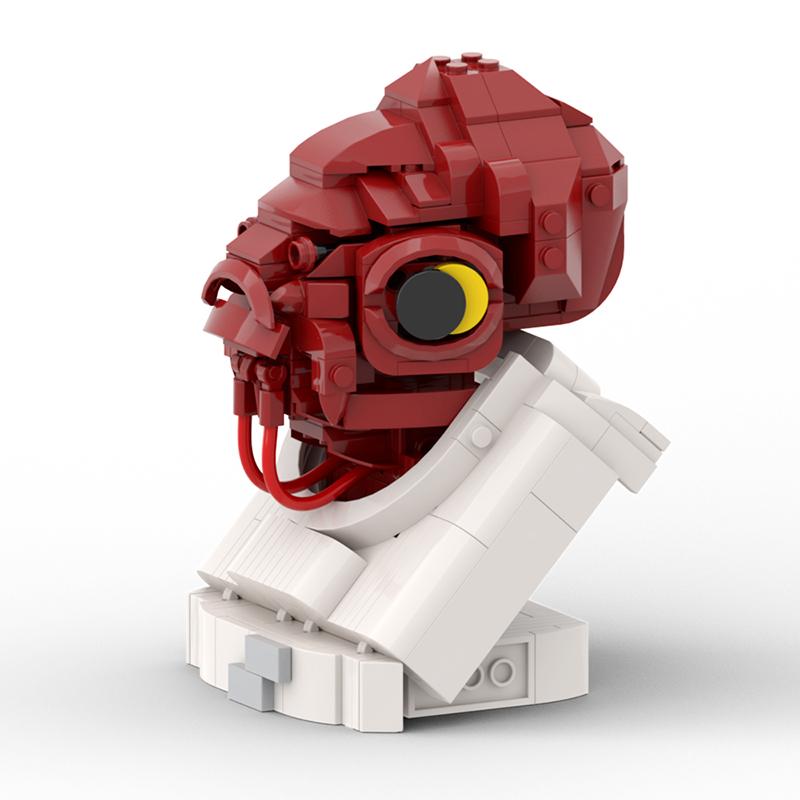 Buildmoc Space Wars Admiraled General Ackbareds Bust MOC Set Building Blocks Kits Toys for Children Kids Gifts Toy 325PCS Bricks