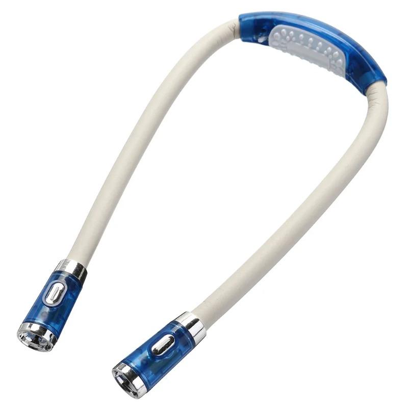 5-1PCS LED Night Light Flexible Handsfree Hug Neck Reading Book Lights Bent Adjusted Freely Flashlight Battery-powered Lamps
