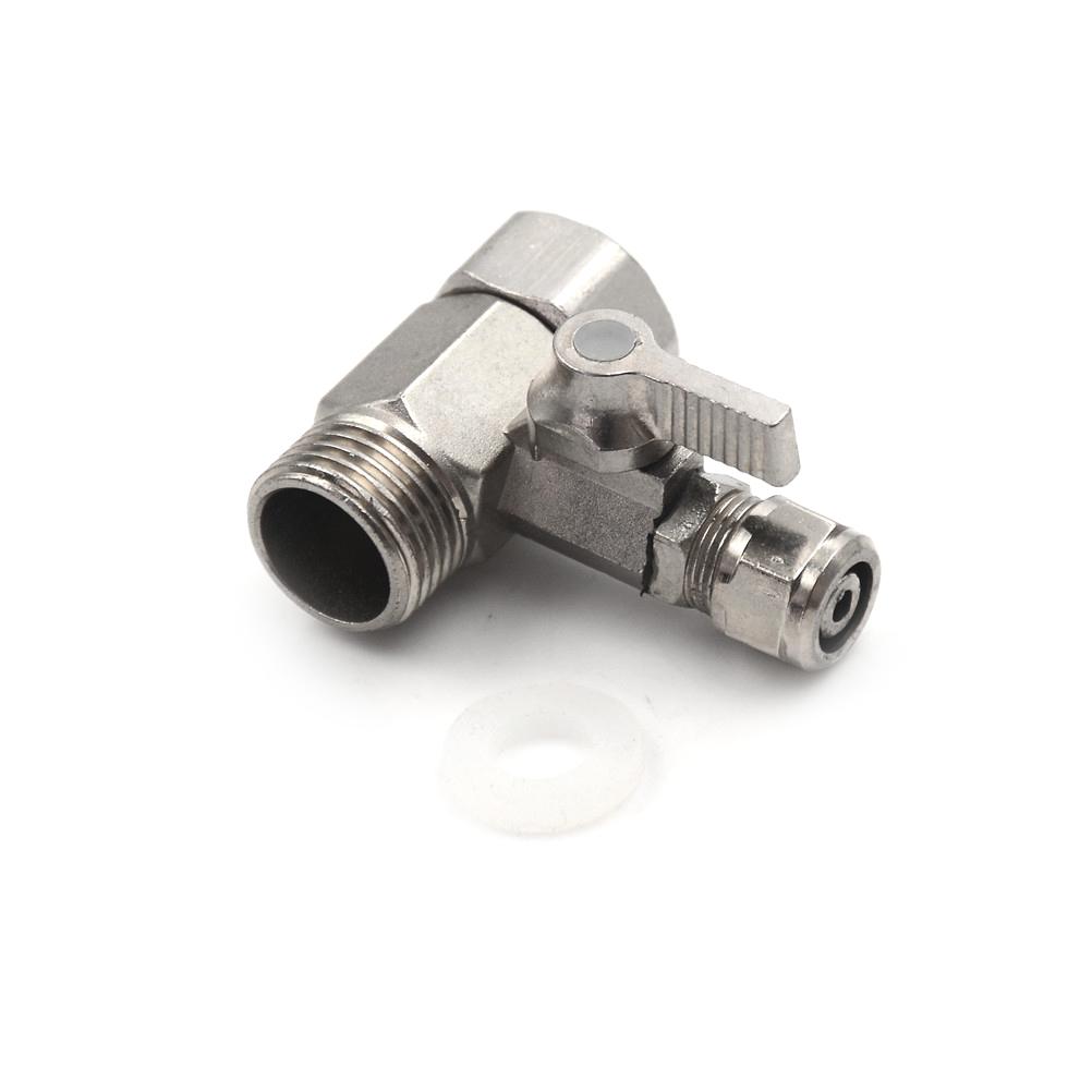 Ro Feed Water Filter Purifier Adapter 1/2'' To 3/8'' Ball Valve Faucet Tap Safe