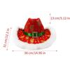 Santa Cowgirl Hat White Trim Festive Western Costume Santa Cowboy Hat For Adults For New Year's Eve Parties Stage Performances