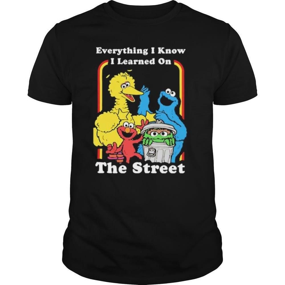 Футболка Улица Сезам Все, что я знаю, я узнал на улицах UR361 Унисекс XL