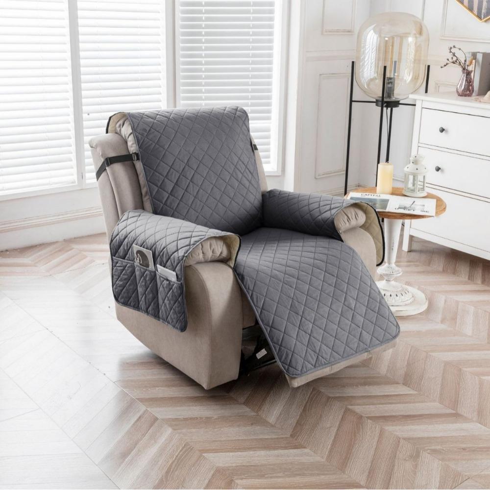 Waterproof Sofa Cushion Cover Small Check Pattern Pet Proof Soft Comfortable Home Furniture Protector