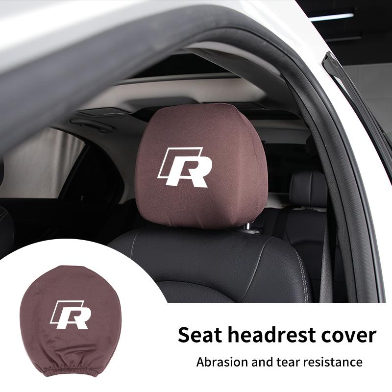 abcd1 Car Seat Headrest Protective Cover Anti-Dirty Pillow Protector For VW Passat Golf Tiguan Polo Scirocco Jetta CC T-ROC Touareg