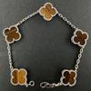 Exquisites Vierblättriges Kleeblatt Armband für Damen Fünf-Blüten Armband Zweiseitiges Natürliches Weißes Perlmutt und Karneol Armband