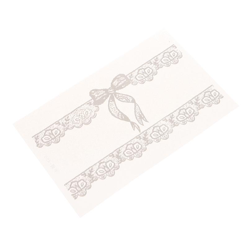 Dantel Fiyonk Bitkisel Meyve Suyu Dövme Çıkartmaları Yarım Kol Göğüs Su Geçirmez Geçici Dövmeler Sahte Seksi Köprücük Kemiği Hotwife