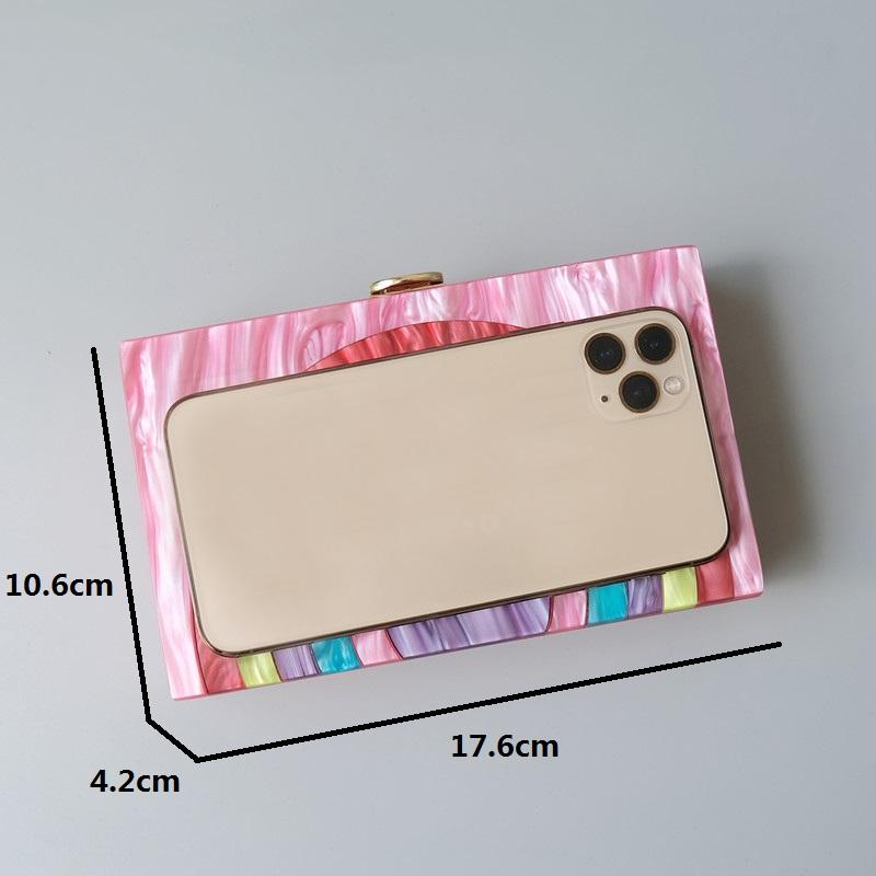 Neue trendige Handtasche Mode Frauen Tasche Boutique Acryl Luxus Party Abend Tasche Frau Candy Hochzeit Box Vintage Kupplung Einkaufstasche