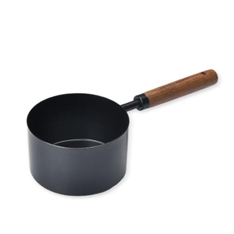 Gold & Black Stainless Steel Measuring Cups and Spoons with Wooden Handles and Scale - Multifunctional Baking & Coffee Spoon Set