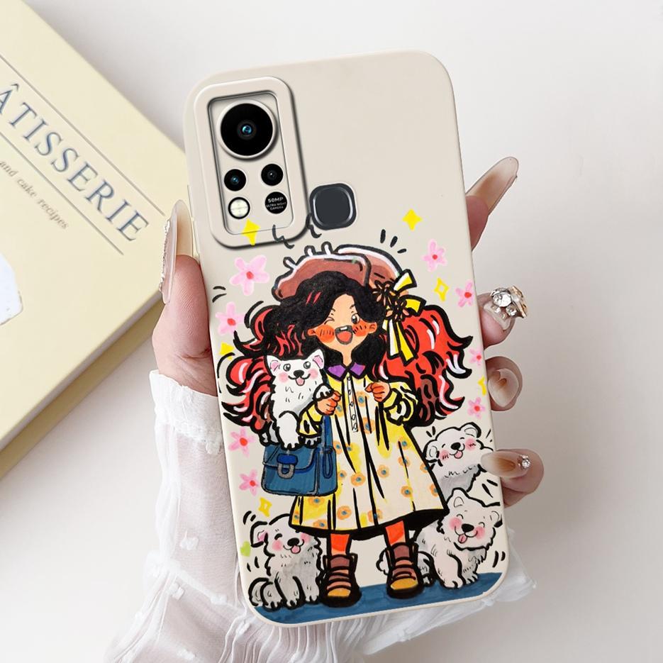 For Infinix Hot 11S Case X6812 X6812B Cute Panda Cartoon Cover Shockproof Phone Cases For Infinix Hot 11S NFC Hot11s Soft Fundas