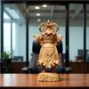 wood carving Guardian Door God Venerable Weituo statue  Luxury Home Living Room Office Wealth Luck Feng Shui Decorstatue 11.7 in